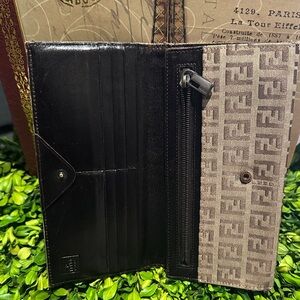 Fendi Brown and Tan Monogram wallet